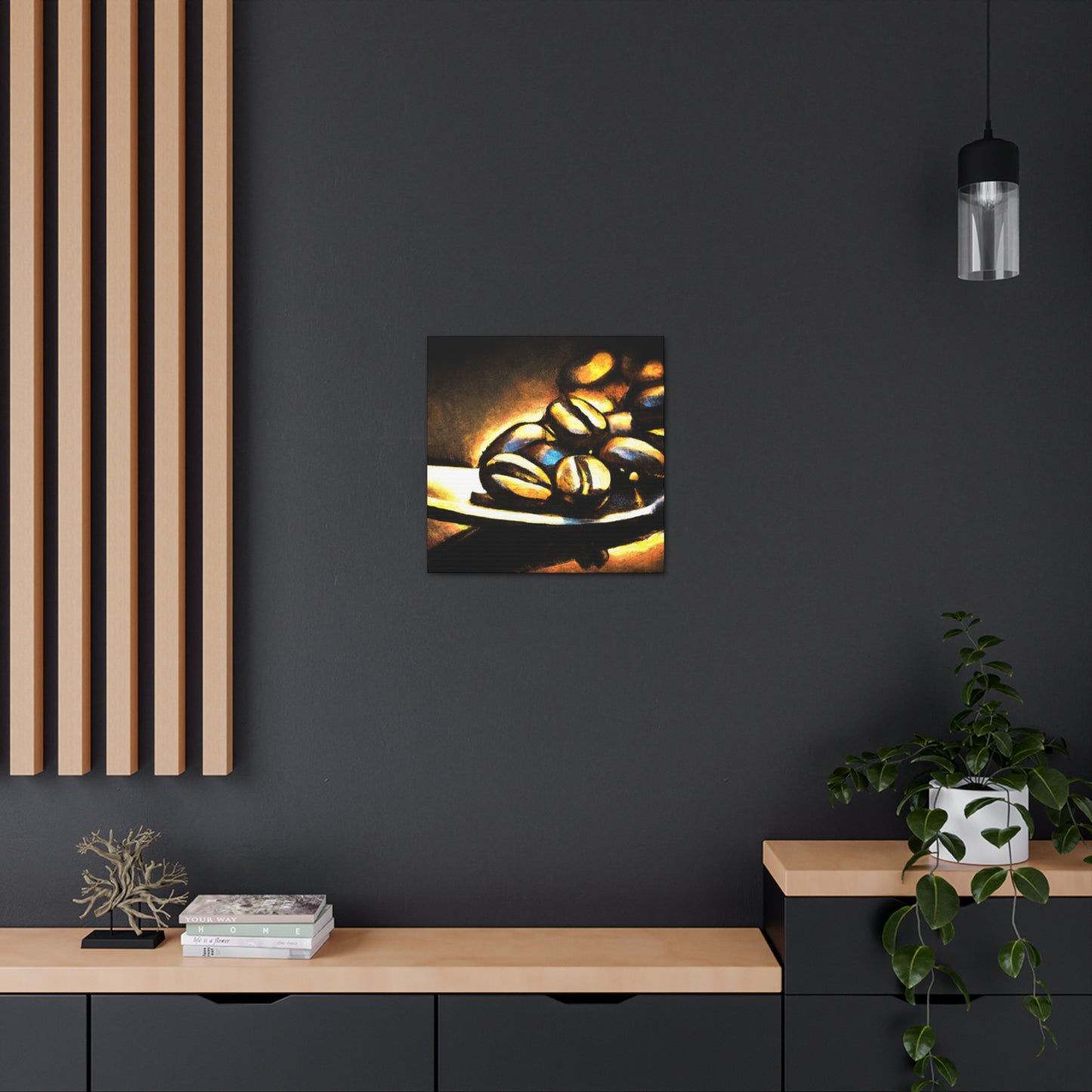 "Steam-Powered Coffee Beans" - Canvas