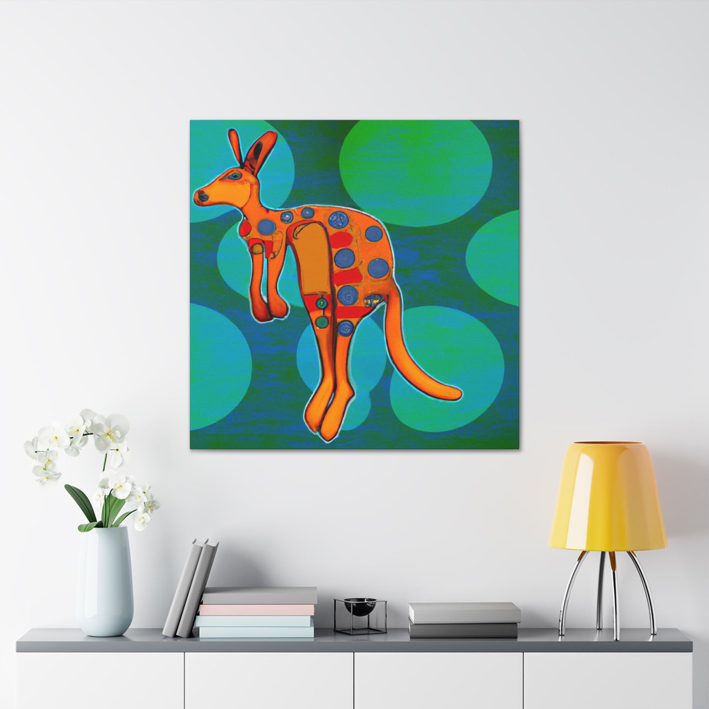 Kangaroo in Abstract - Canvas