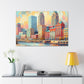 Urban Symphony: Industrial Flourish - Canvas