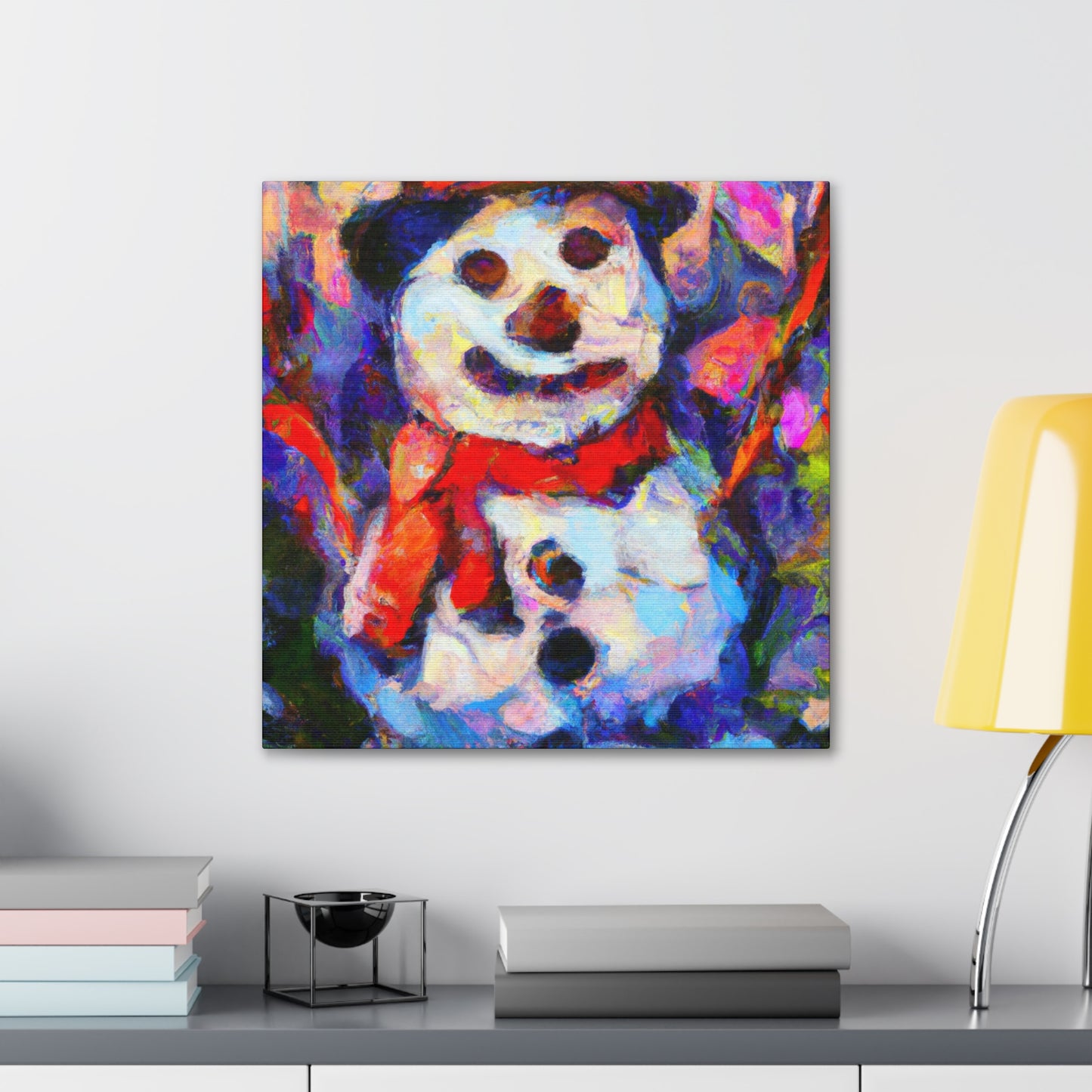 Snowman in Fauvism - Canvas