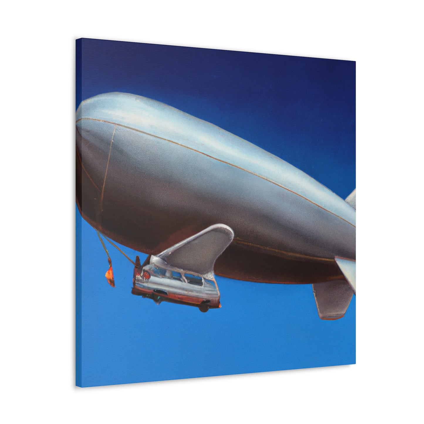 "Floating Through Sky: Blimp" - Canvas