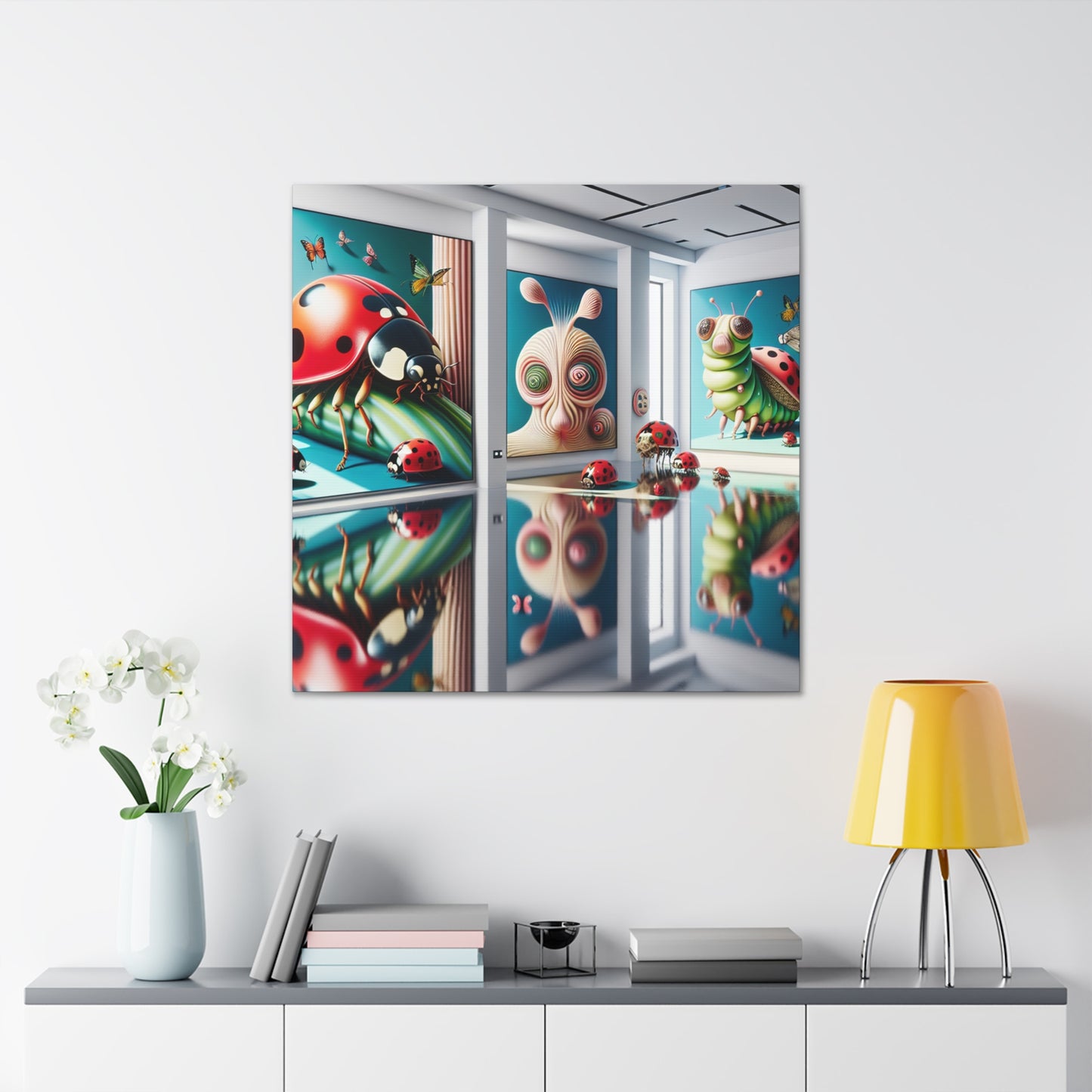 Whimsical Bug Wonderland - Canvas