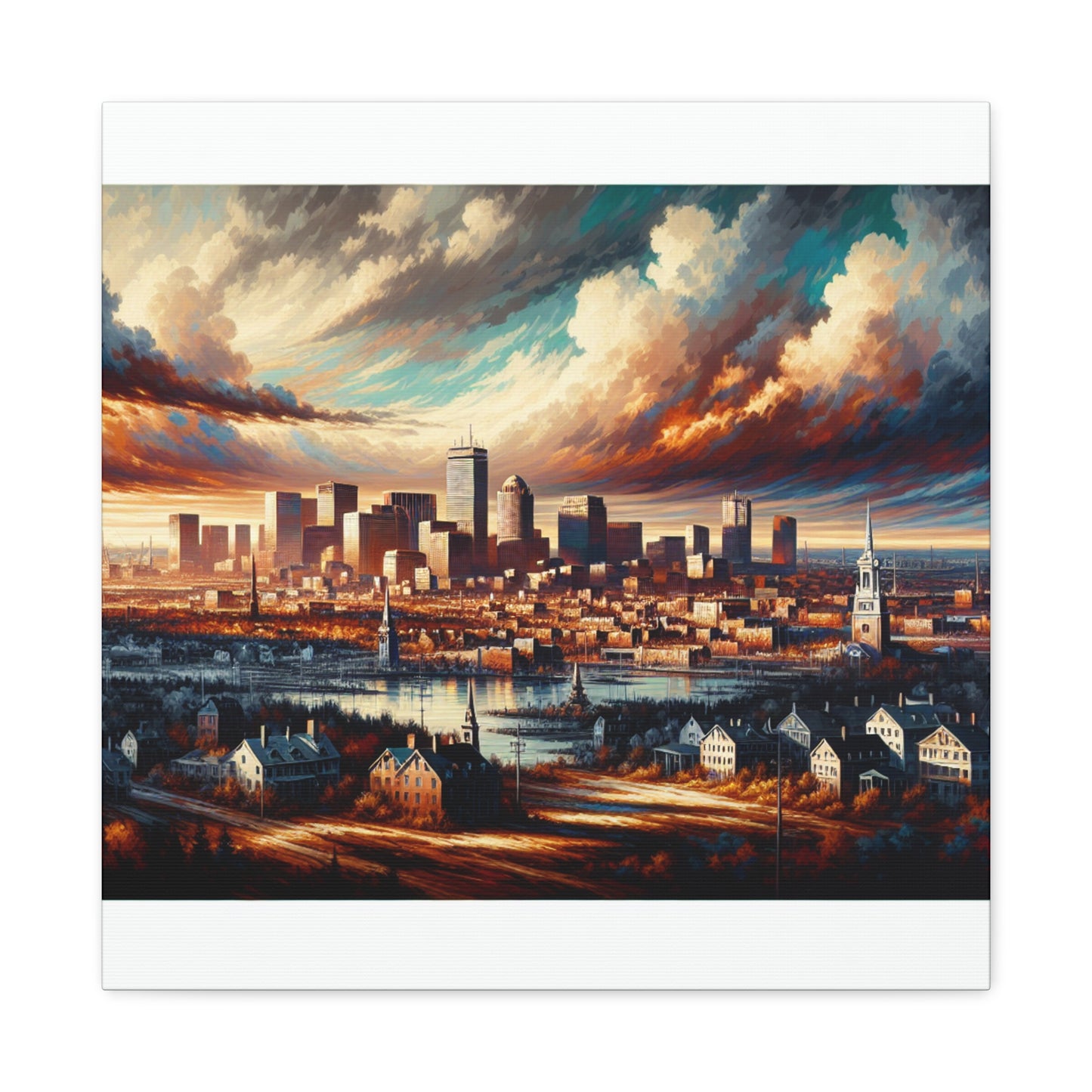 "Shimmering Beauty of Boston" - Canvas