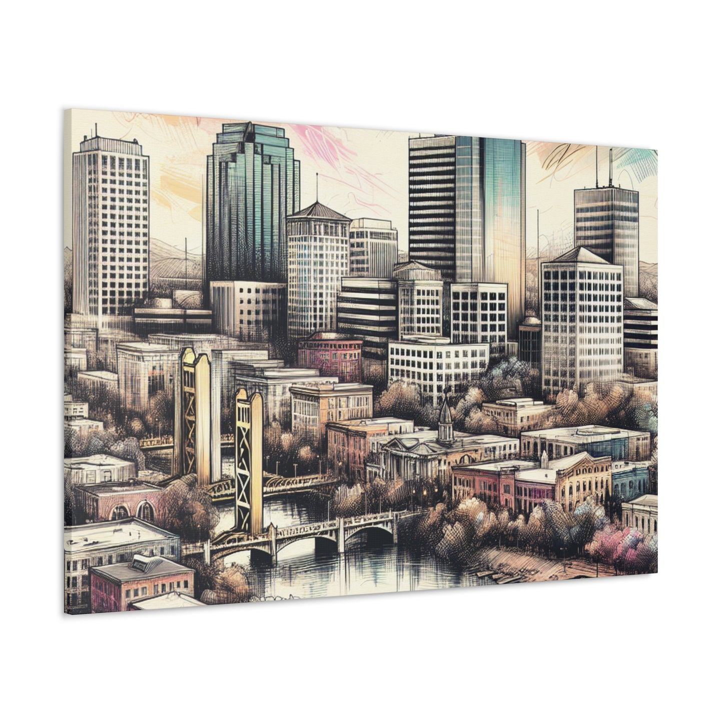 "Golden City Dreams" - Canvas