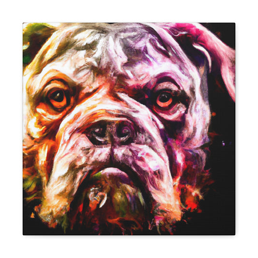 "American Bulldog Portrait" - Canvas