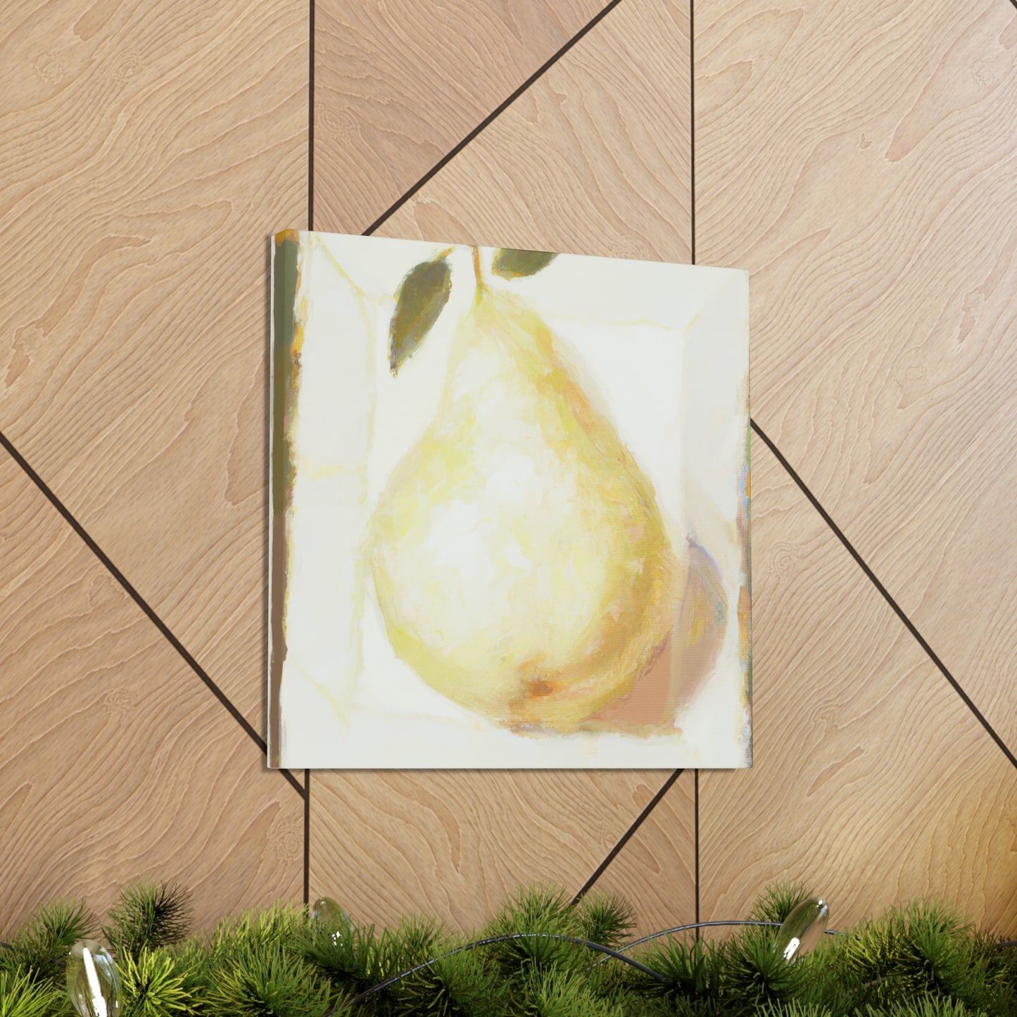 Pear in Soft Hues. - Canvas