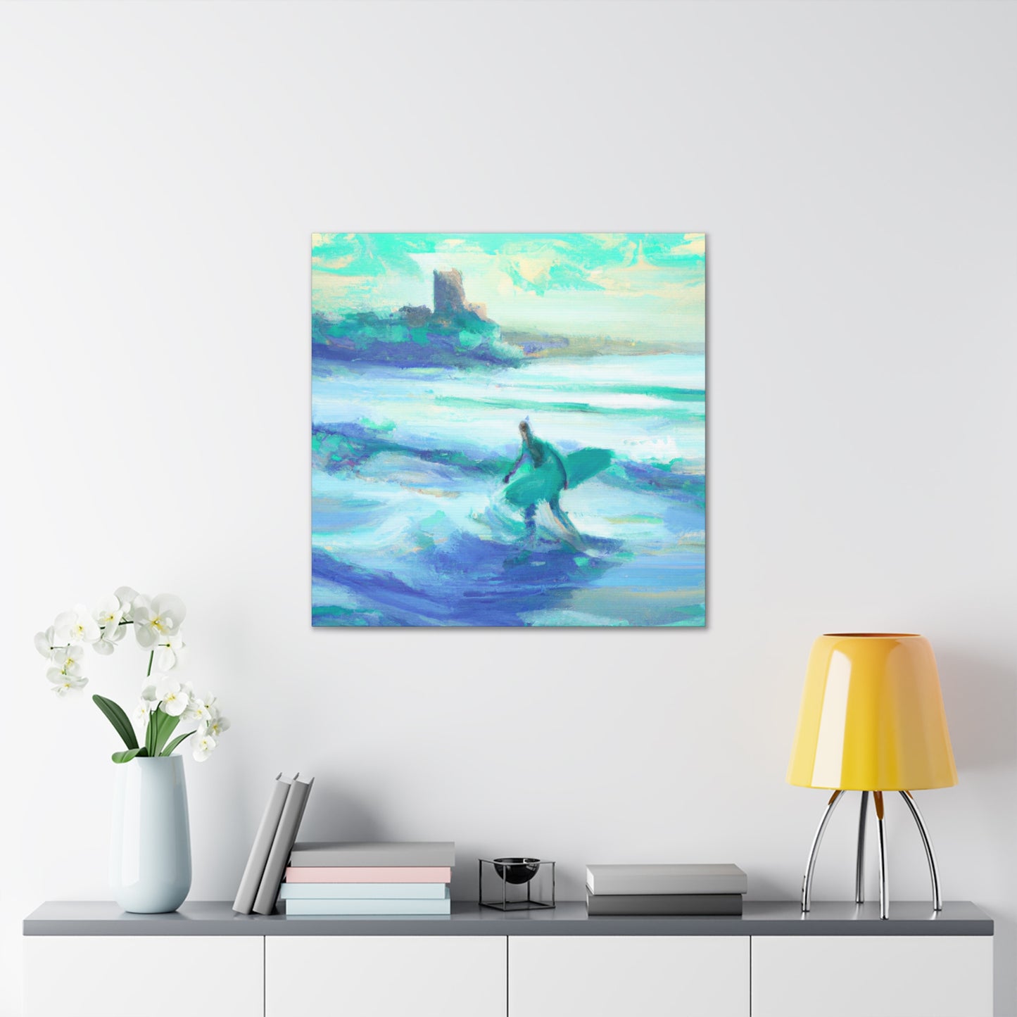 "Surfing on Sunshine Waves" - Canvas