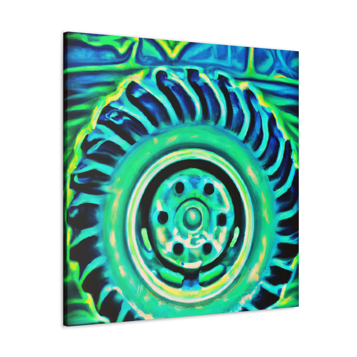 "Tractor Tire Splendor" - Canvas