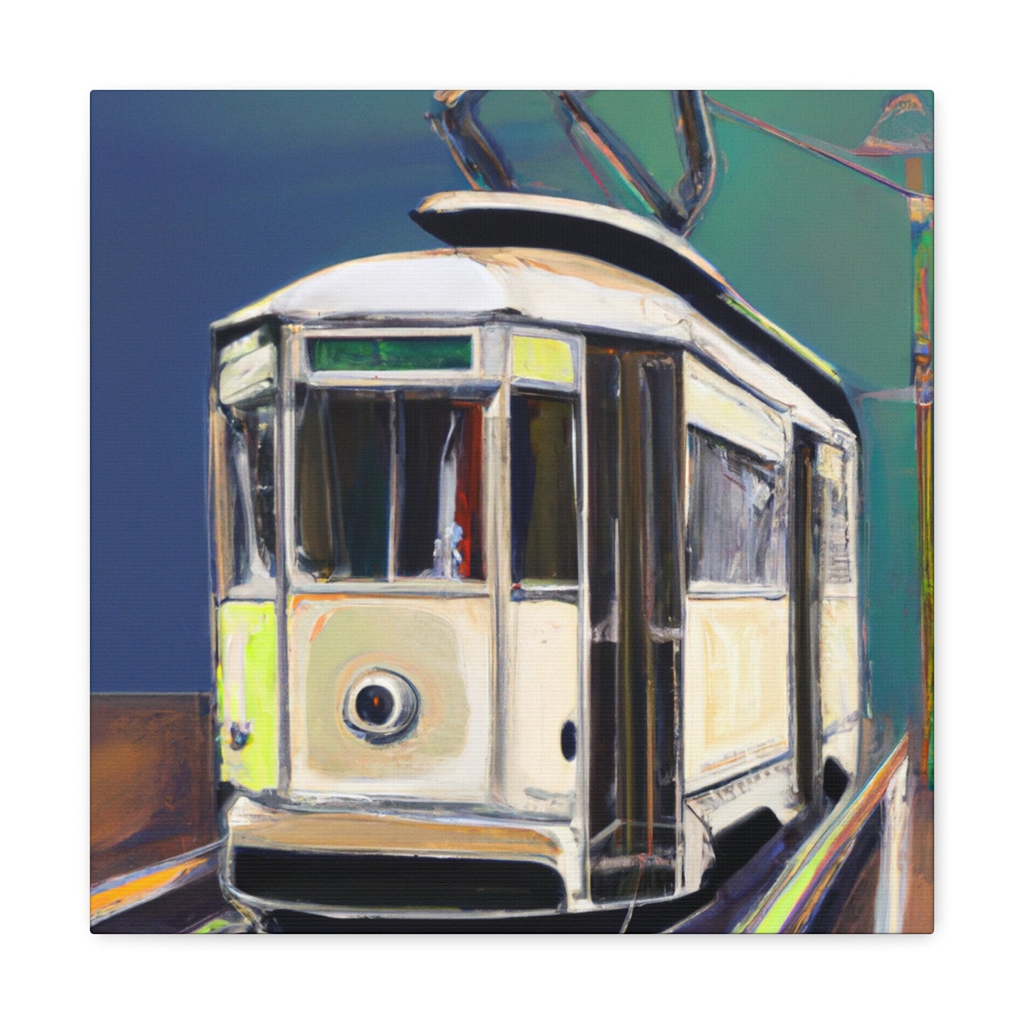 Tram in the Twilight - Canvas