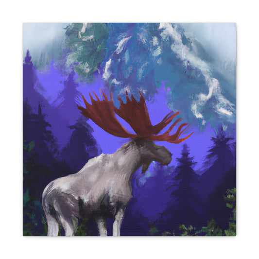 "Wild Elk in Winter" - Canvas