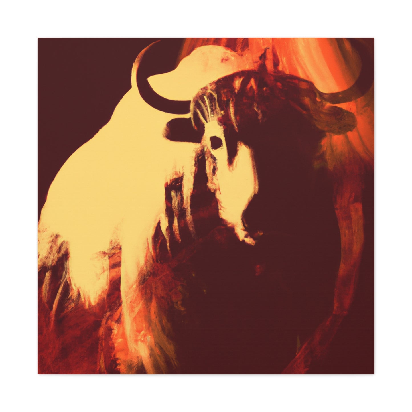 Yak in Digital Color - Canvas