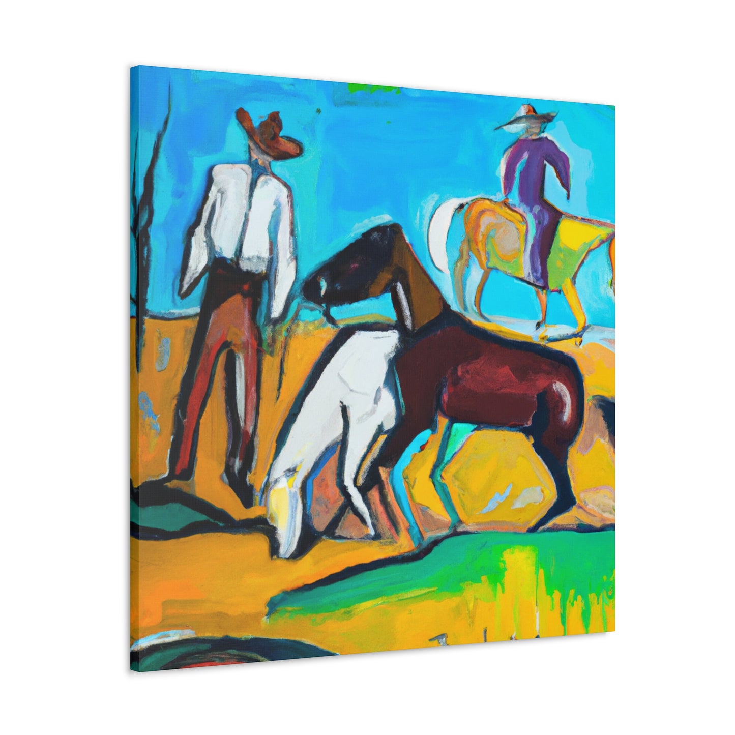 Horses in the Meadow - Canvas