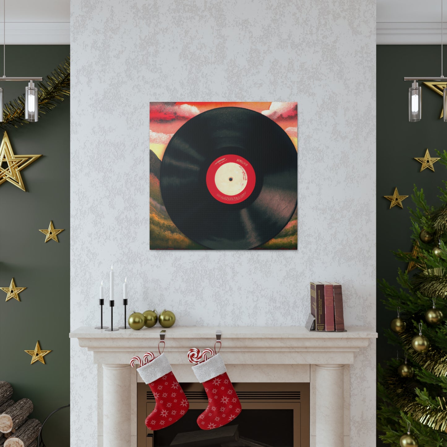 Vinyl Record Deco Style - Canvas