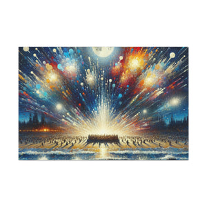 Midnight Coastal Revelry - Canvas