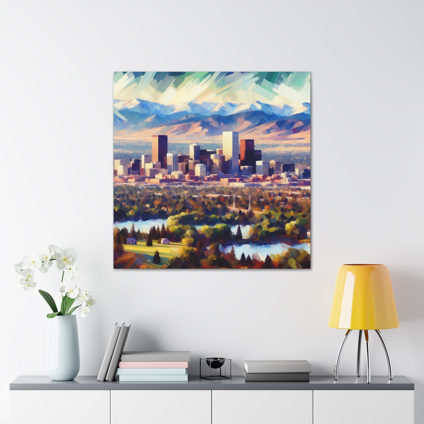 "Misty Urban Skyscrapers" - Canvas