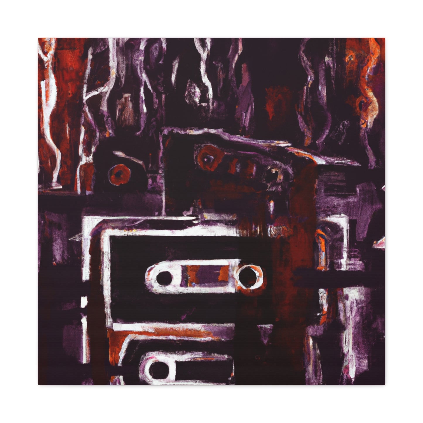 "Cassette Tape Collage" - Canvas