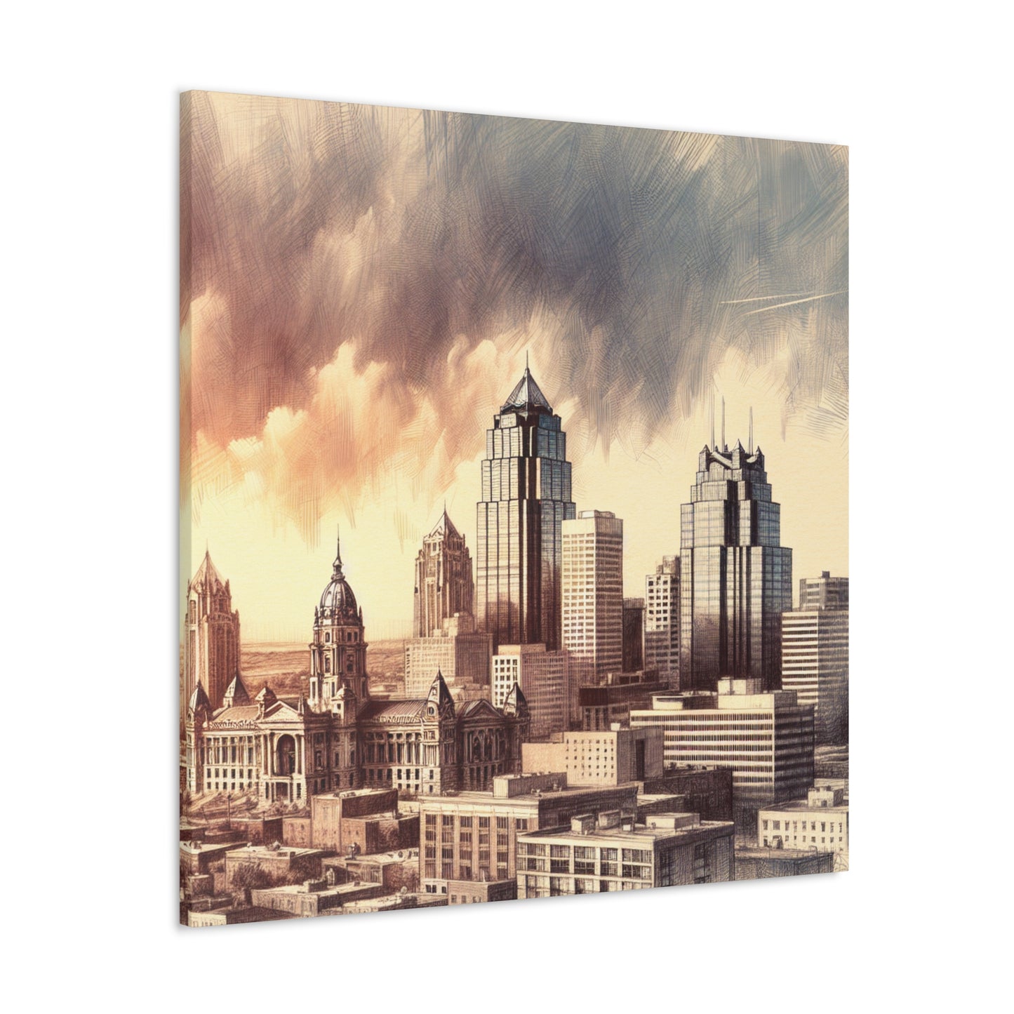 "Urban Kaleidoscope: Kansas City" - Canvas