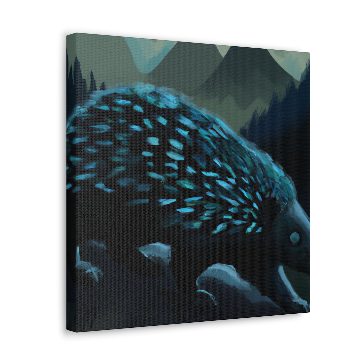 Porcupine in Moonlight. - Canvas