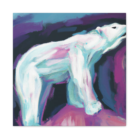Polar Bear in Motion - Canvas