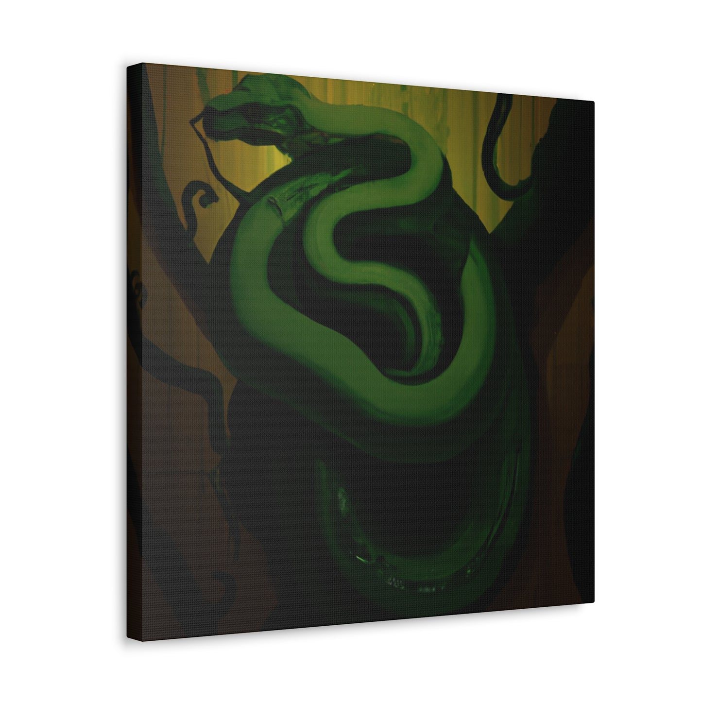 The Green Tree Python is a species of snake native to Southeast Asia, Australia, and surrounding areas, known for its striking colour and intricate markings. During the 1920s, Green Tree Pythons were popular among Art Deco stylists, who - Canvas