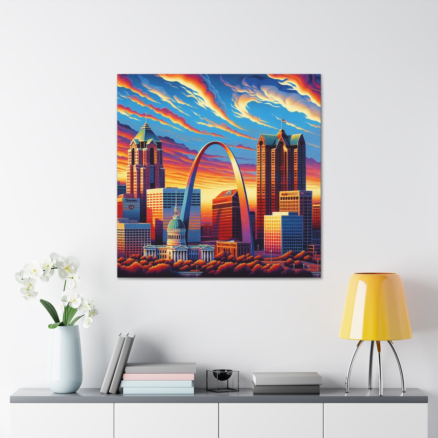 "Colorful Gateway City Splendor" - Canvas