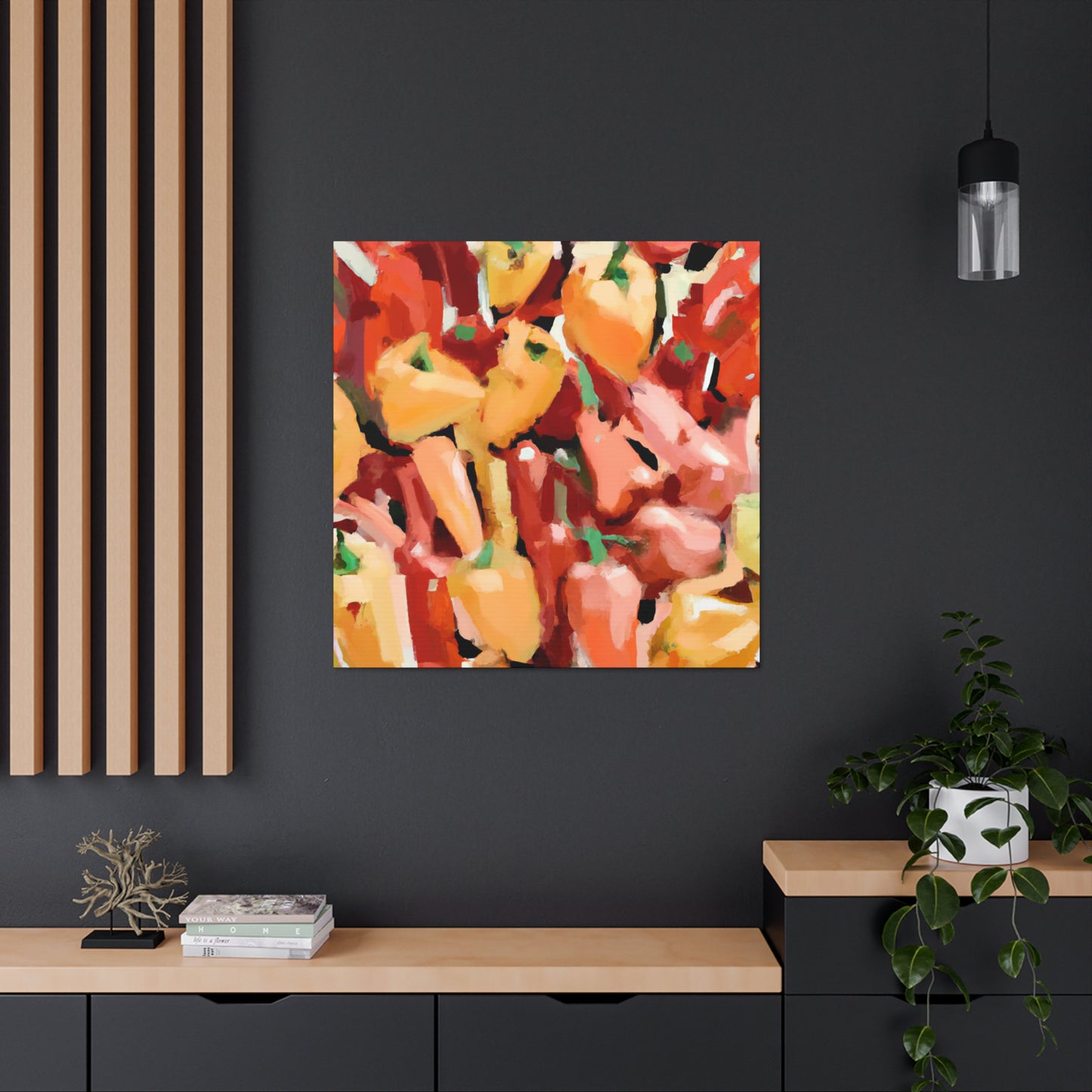 Peppers in Abstraction - Canvas