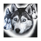 "Siberian Husky Reflection" - Canvas