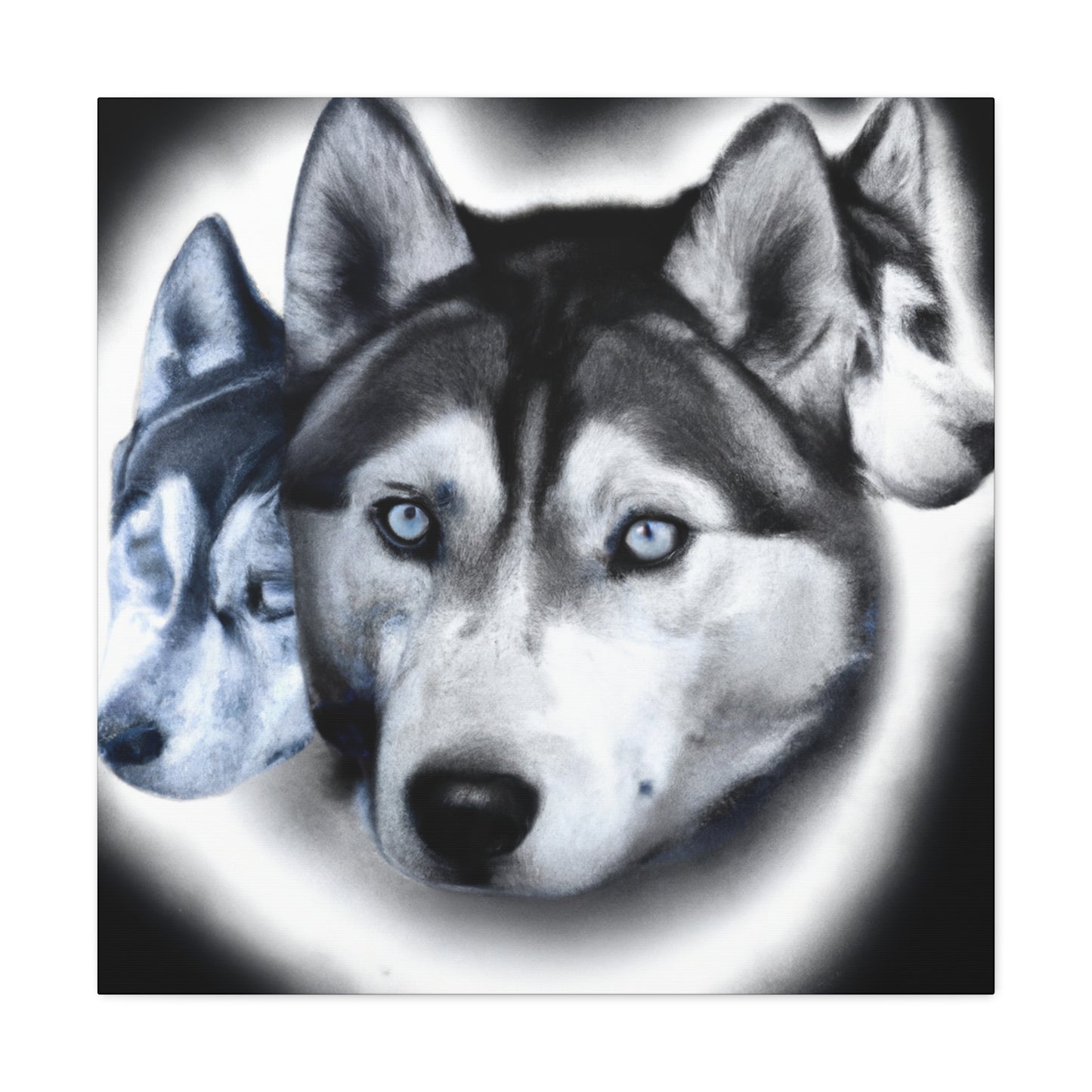 "Siberian Husky Reflection" - Canvas