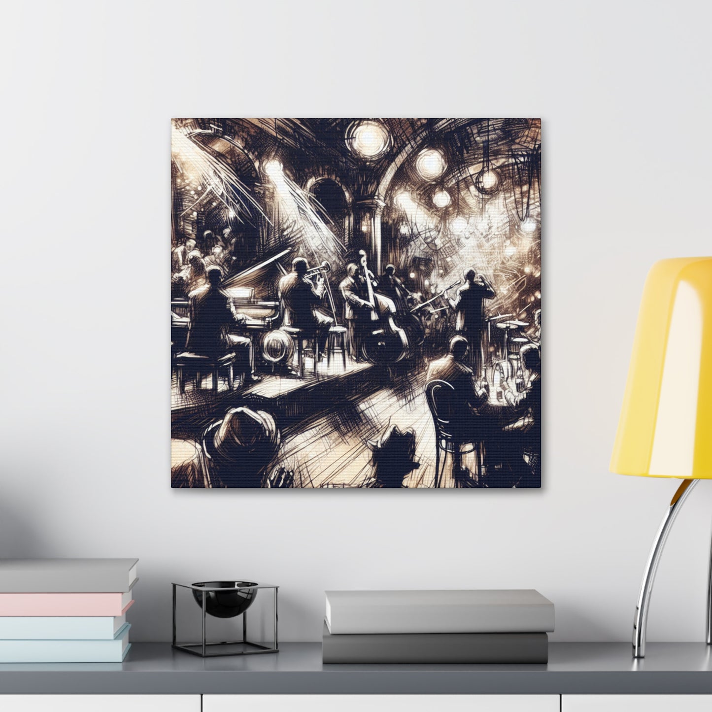 "Harmonious Night Serenade" - Canvas