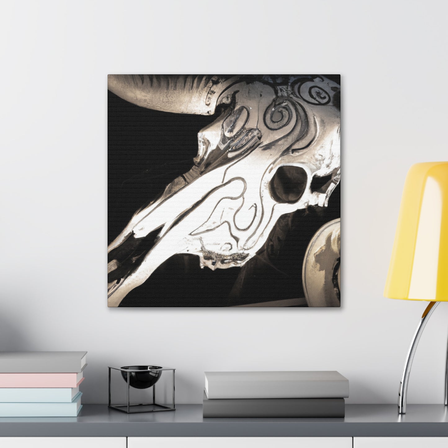 Cow Skull Regal Splendor - Canvas