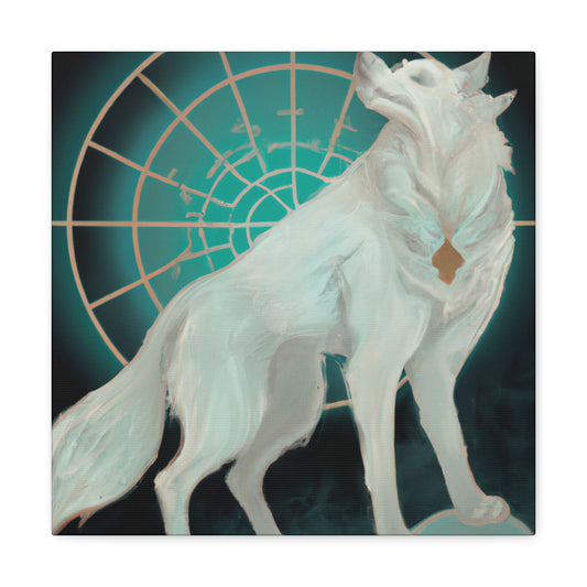 "Arctic Wolf in Deco" - Canvas