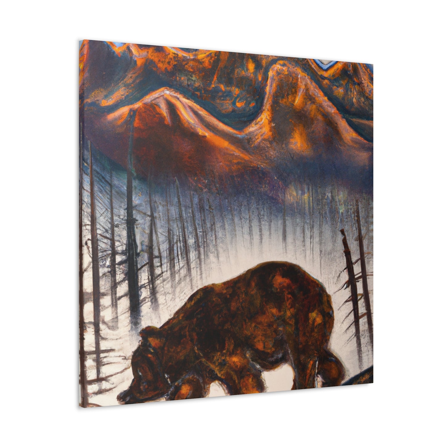 "Bear in Surrealism Land" - Canvas