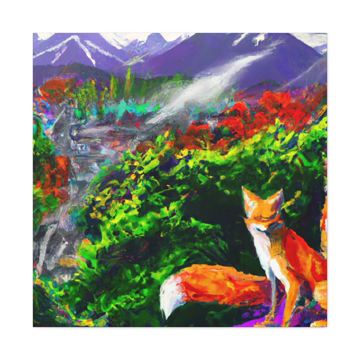 Foxy Midnight Sleep - Canvas