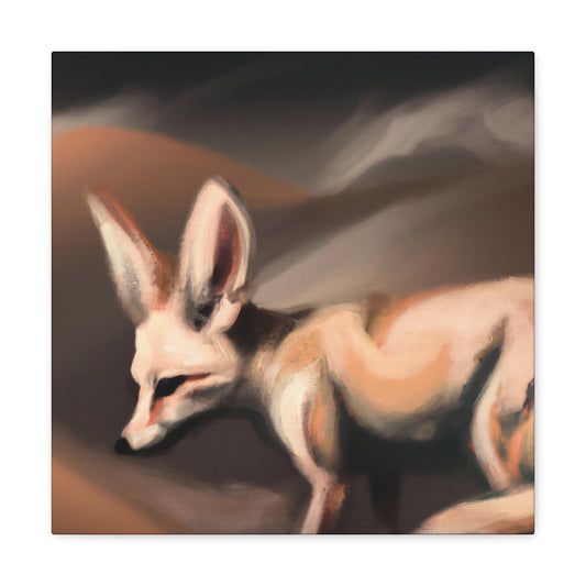 "Fennec Fox Sunrise Glow" - Canvas