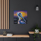 "Pelican in Flight Deko" - Canvas