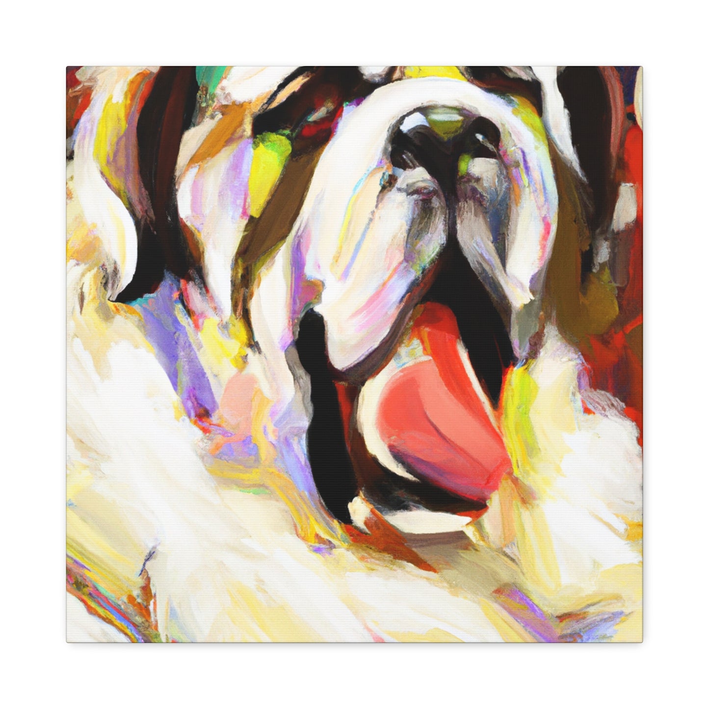 Saint Bernard Impressionism - Canvas