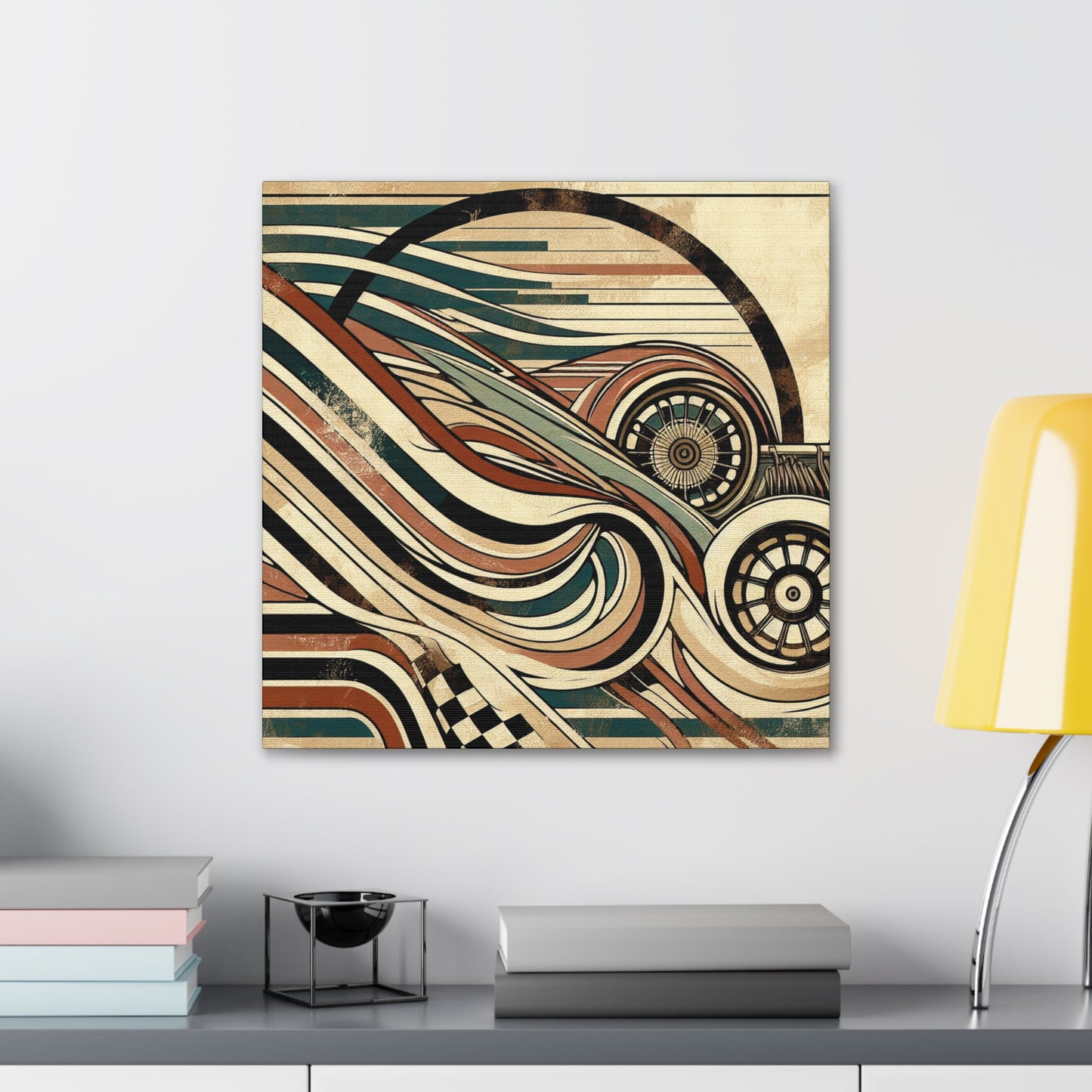 Ethereal Elegance: Racing Streaks - Canvas