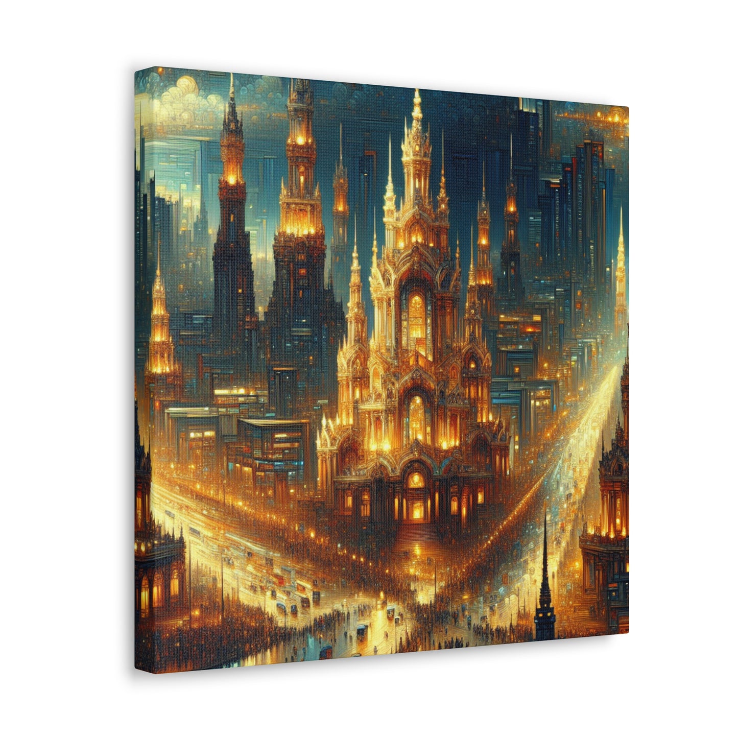 "Nocturnal City Serenade" - Canvas