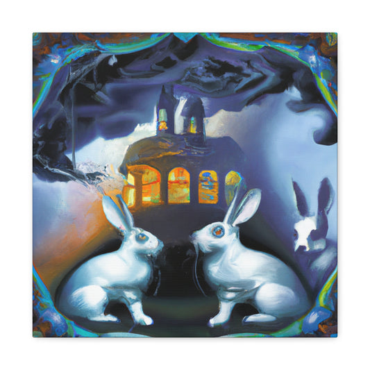 Rabbit's Elegant Whimsy - Canvas