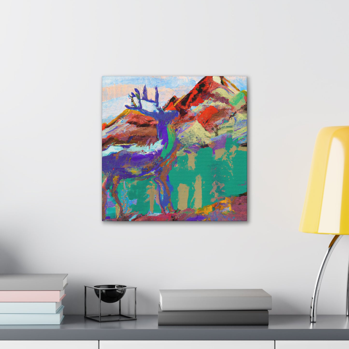 Deer in Moonlight Glow - Canvas