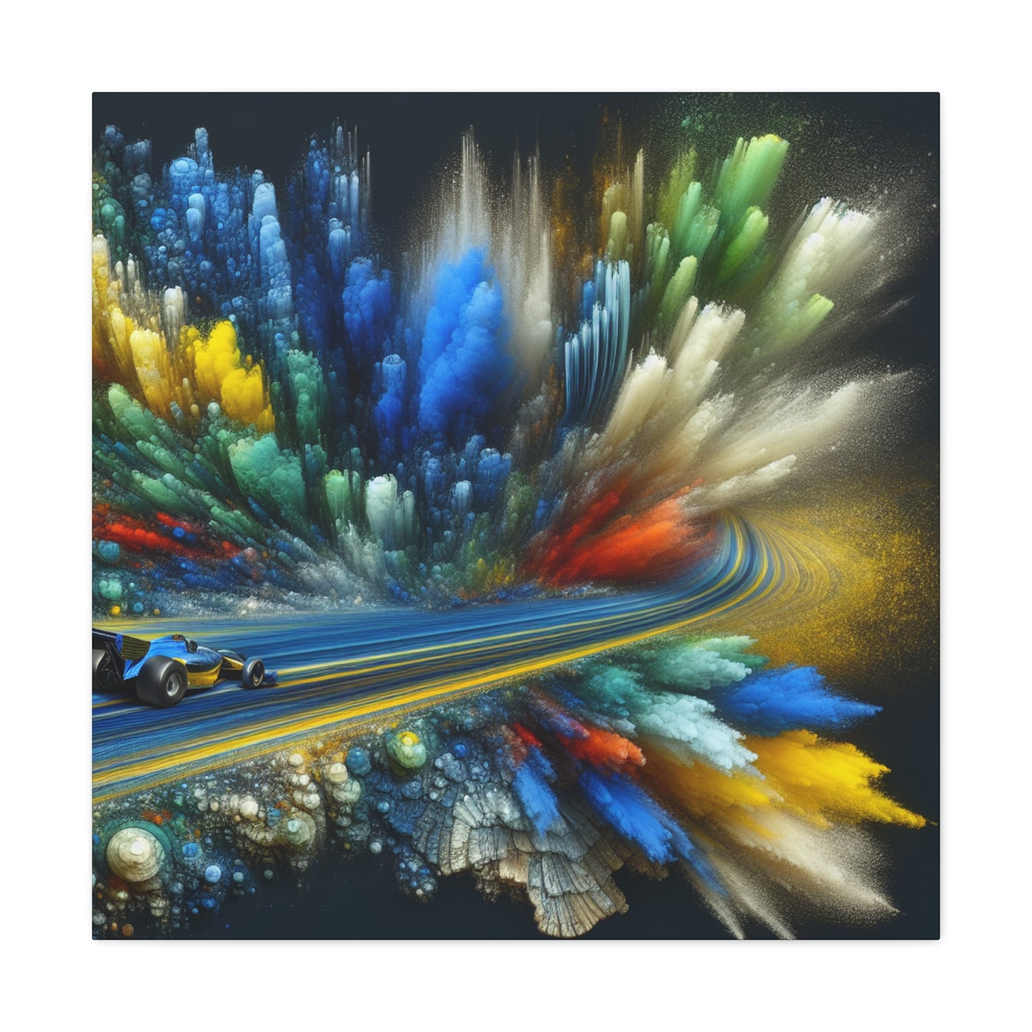 "Velocity Unleashed: Adrenaline Canvas" - Canvas