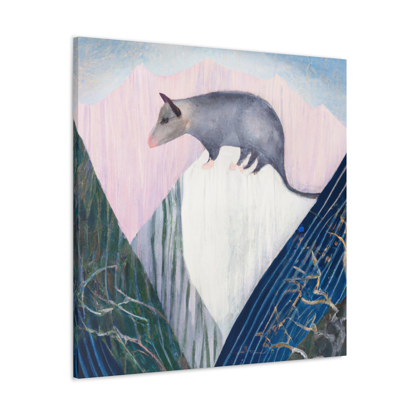 Opossum in Art Deco - Canvas