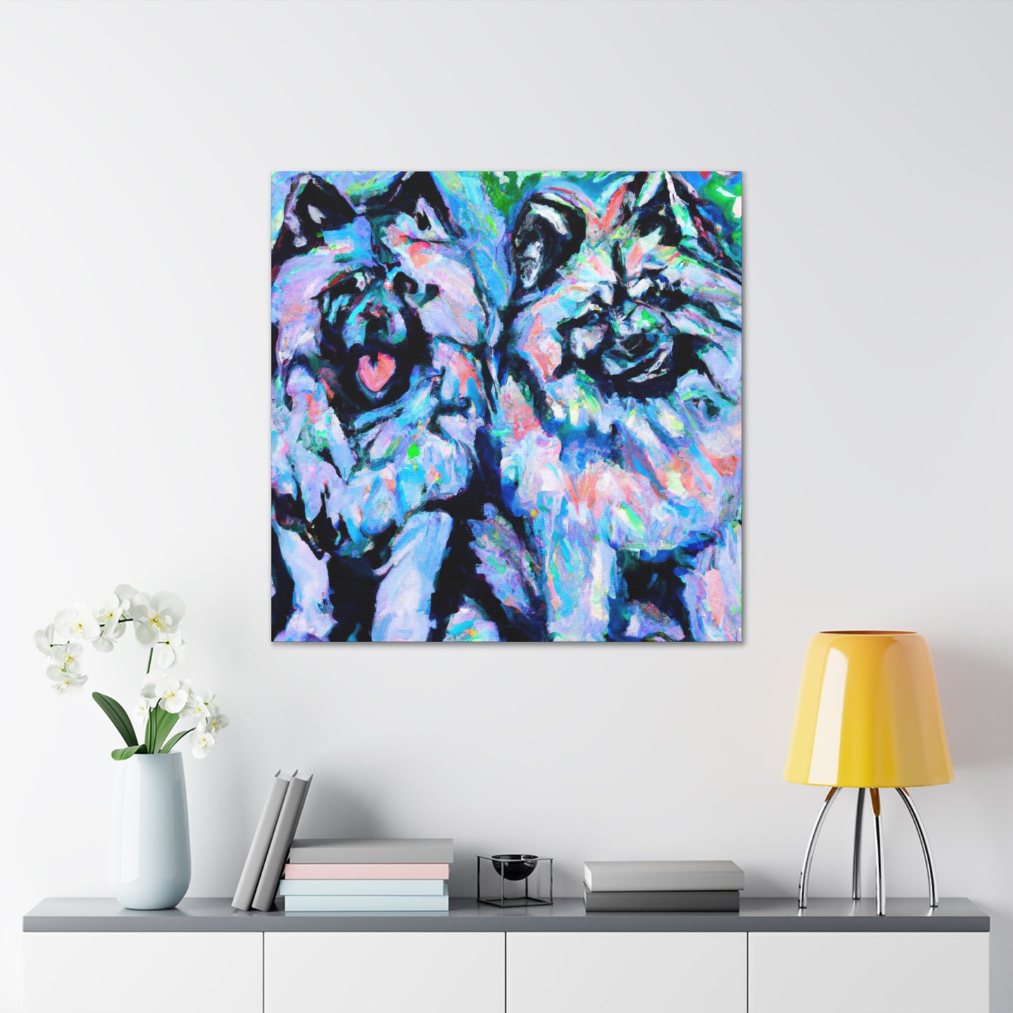 "Keeshond in Expressionism" - Canvas