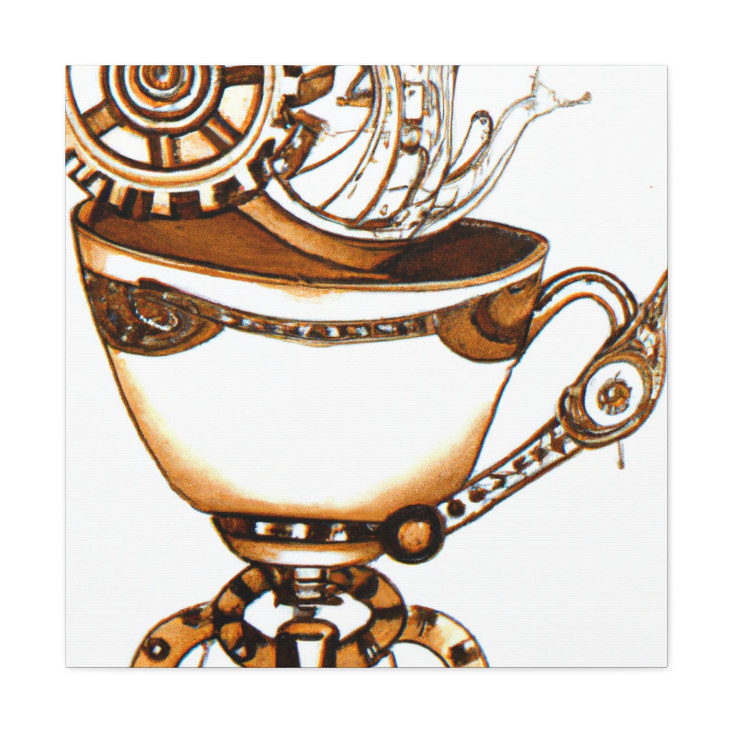 Cup of Steam Coffee - Canvas