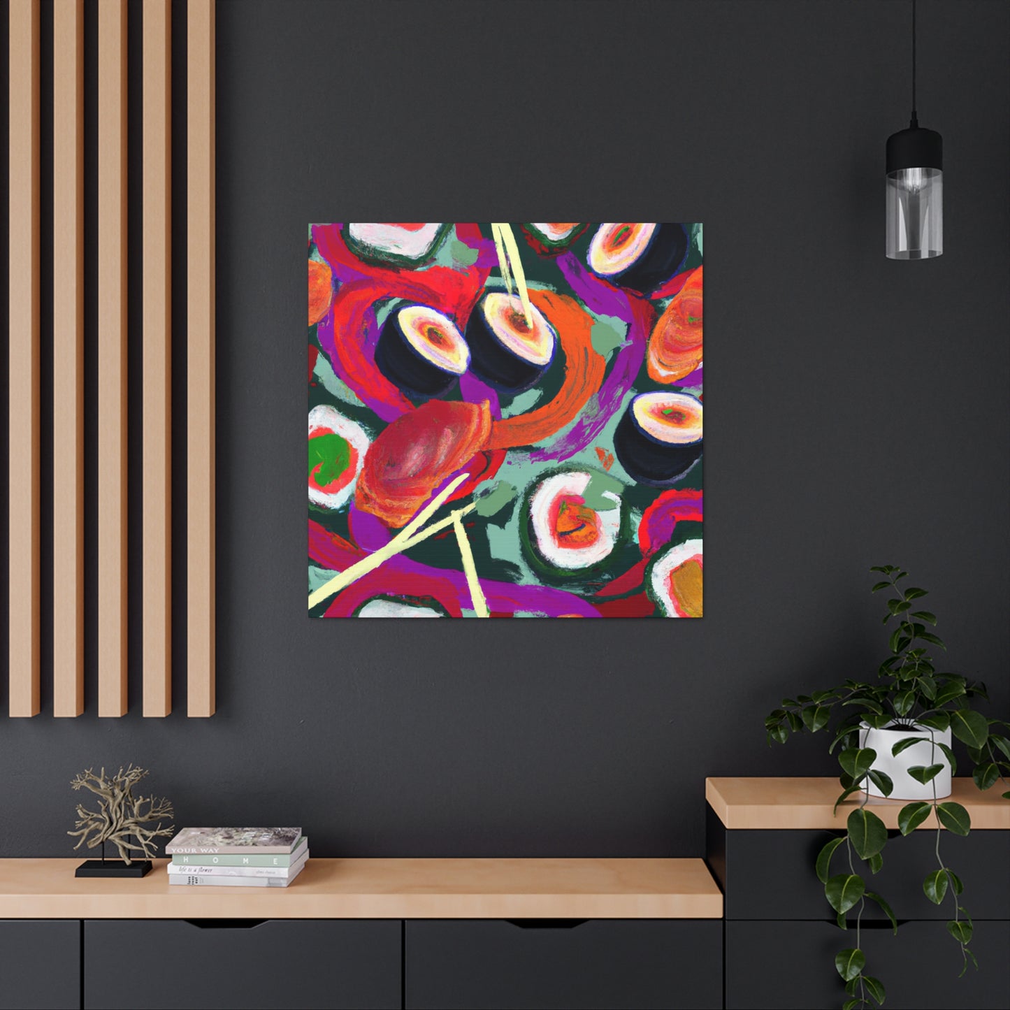 Sushi in Fauvist Hues - Canvas