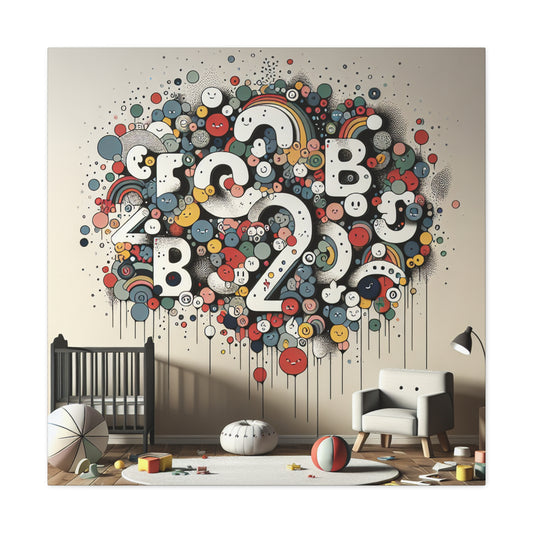 "Whimsical Typeface Wonderland" - Canvas