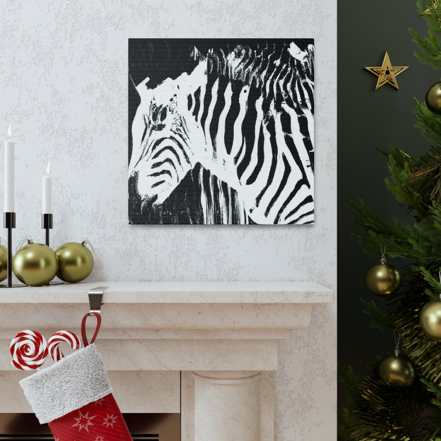 "Zebra Abstract Expressionism" - Canvas