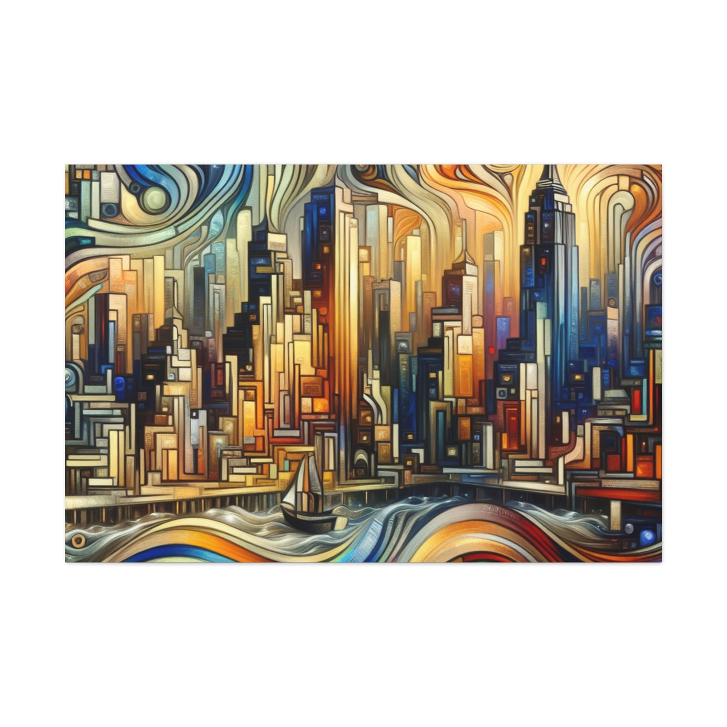 "Concrete Dreamscape of Gotham" - Canvas