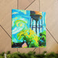 "Water Tower Impressionism" - Canvas