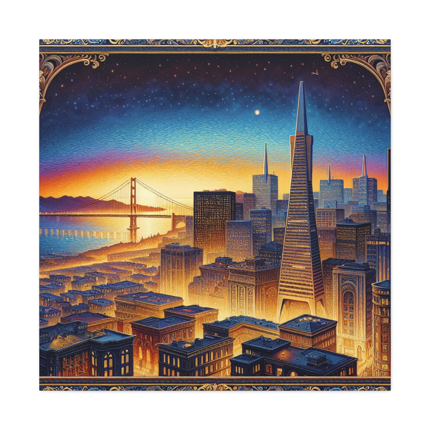 "Vibrant Urban Serenity" - Canvas